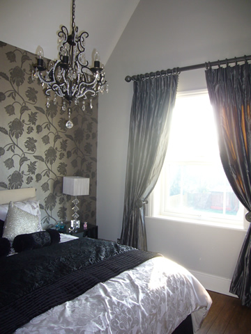 Silk brocade bedroom